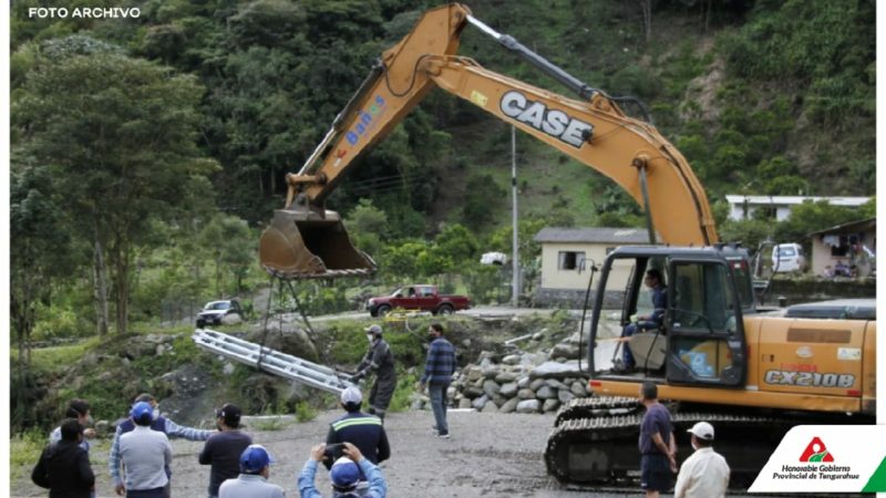 Inicia montaje de los puentes bailey en Baños de Agua Santa y Patate