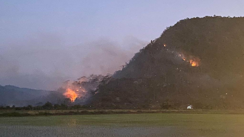 Incendio forestal consume la Reserva Manglares Churute en Guayas