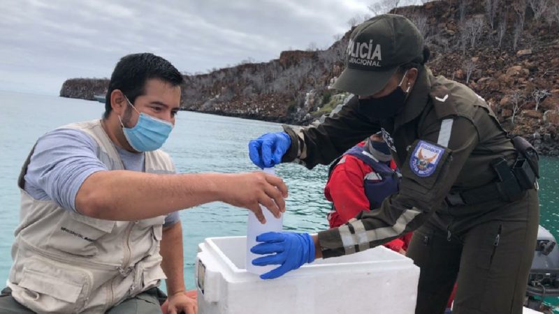 Guardaparques monitorean la calidad del agua de Santa Cruz