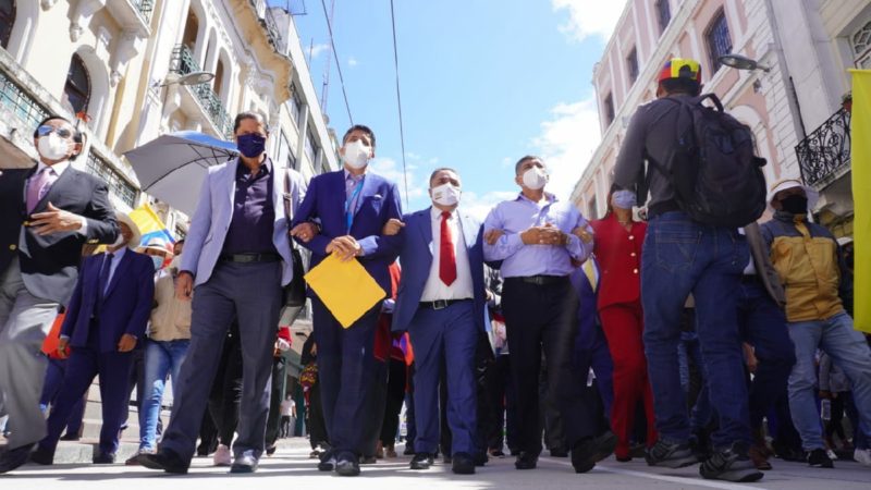 Presidente de AME junto a alcaldes de Girón, Cañar y Guaranda se declaran en huelga de hambre ante negativa del Gobierno