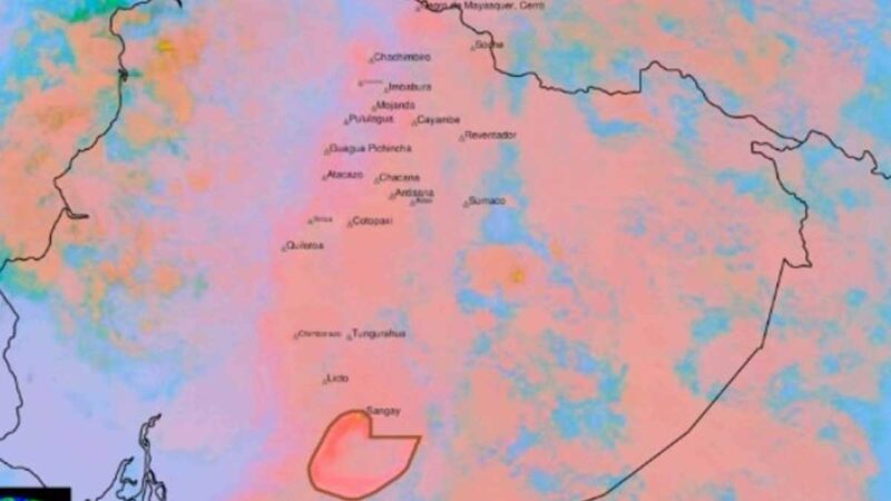 CENIZA DEL VOLCÁN SANGAY PODRÍA CAER EN TRES PROVINCIAS, ALERTA EL GEOFÍSICO