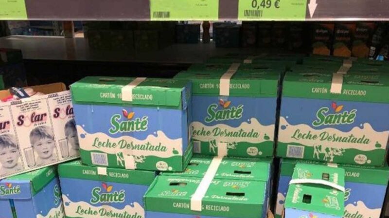 El precio de la leche en los súper regionales baja hasta los 0,49 céntimos