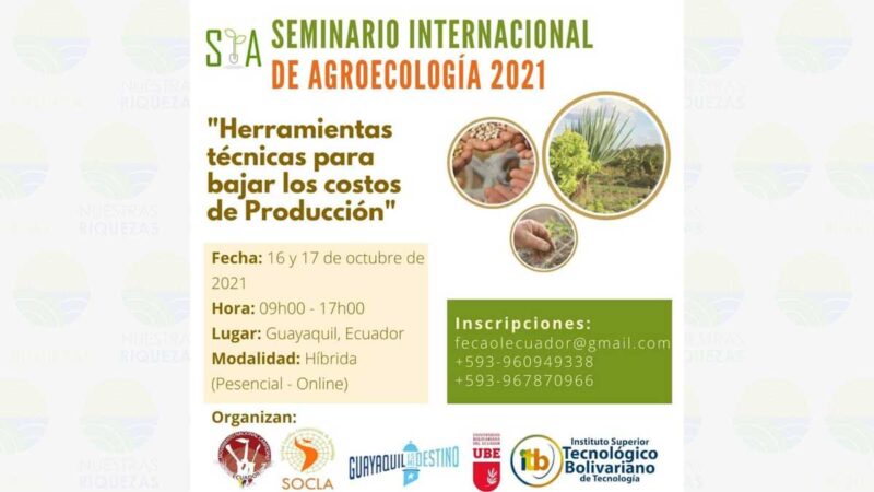 Se realizará seminario internacional de agroecología