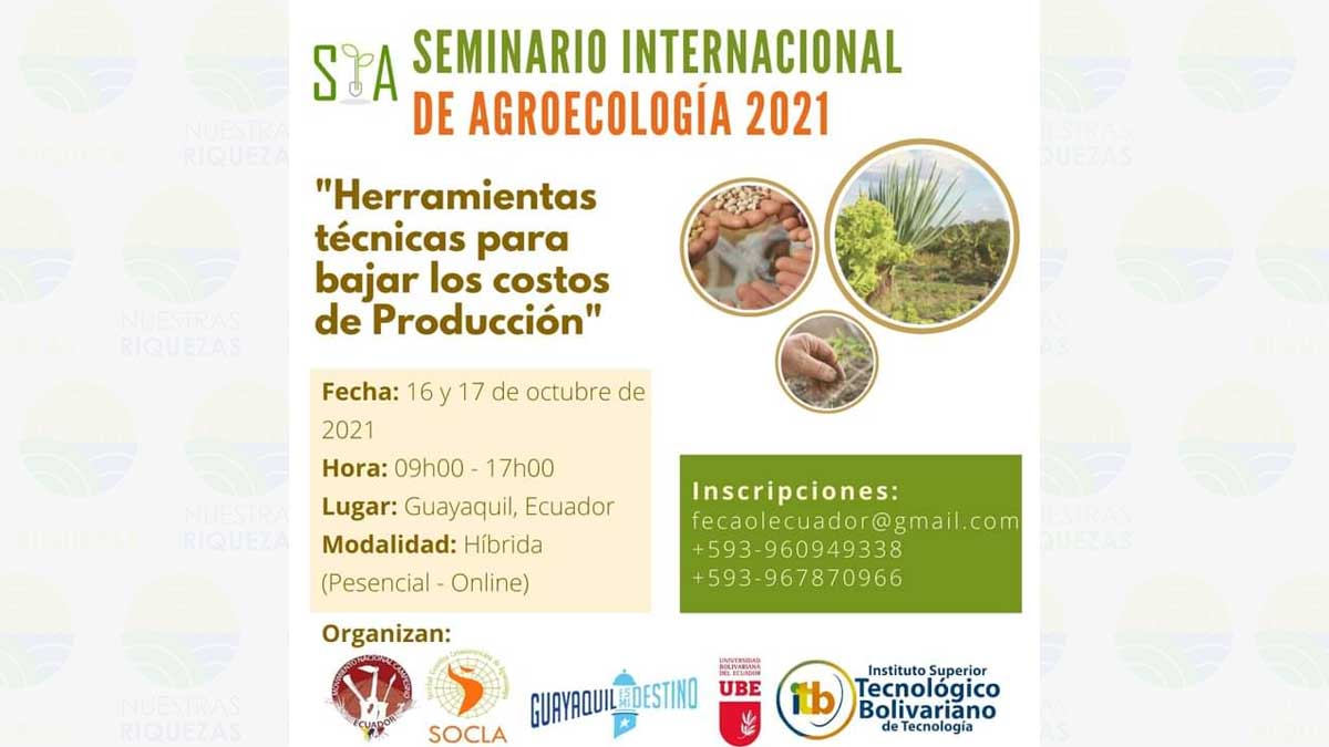 Se realizará seminario internacional de agroecología