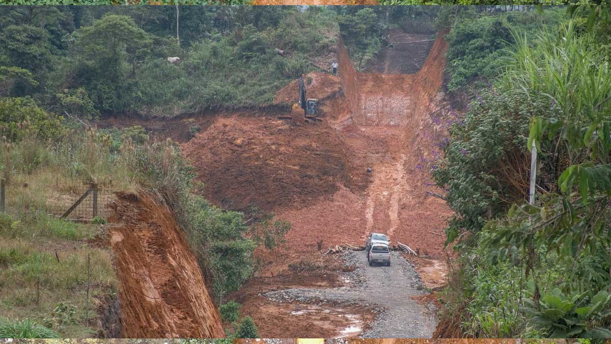 Se completó el 100% de movimiento de tierra en la vía al Mirador Sacha Runa