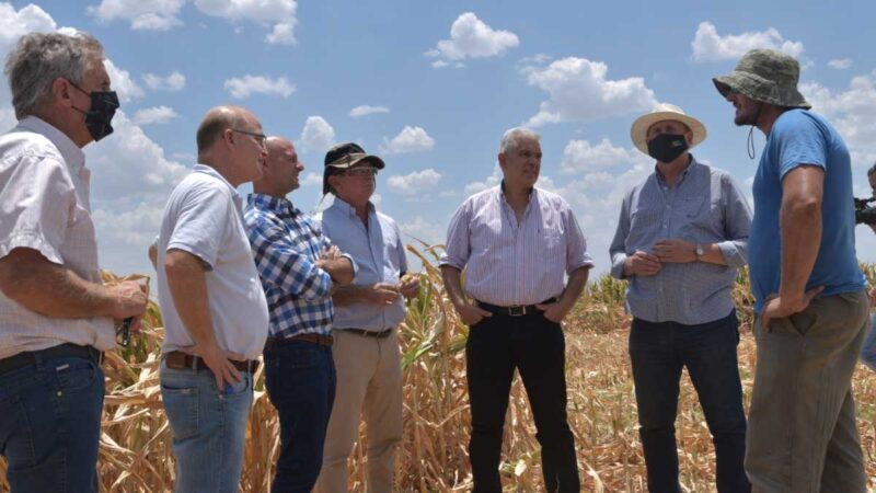 Julián Domínguez recorrió las regiones afectadas por la sequía en la Zona Núcleo y afirmó: “estamos trabajando en soluciones concretas para nuestros productores”
