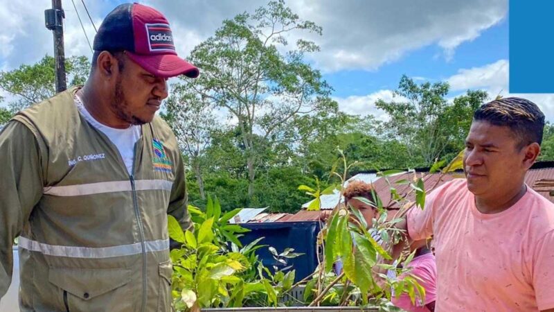 Prefectura realiza una reforestación en la comunidad La Boca
