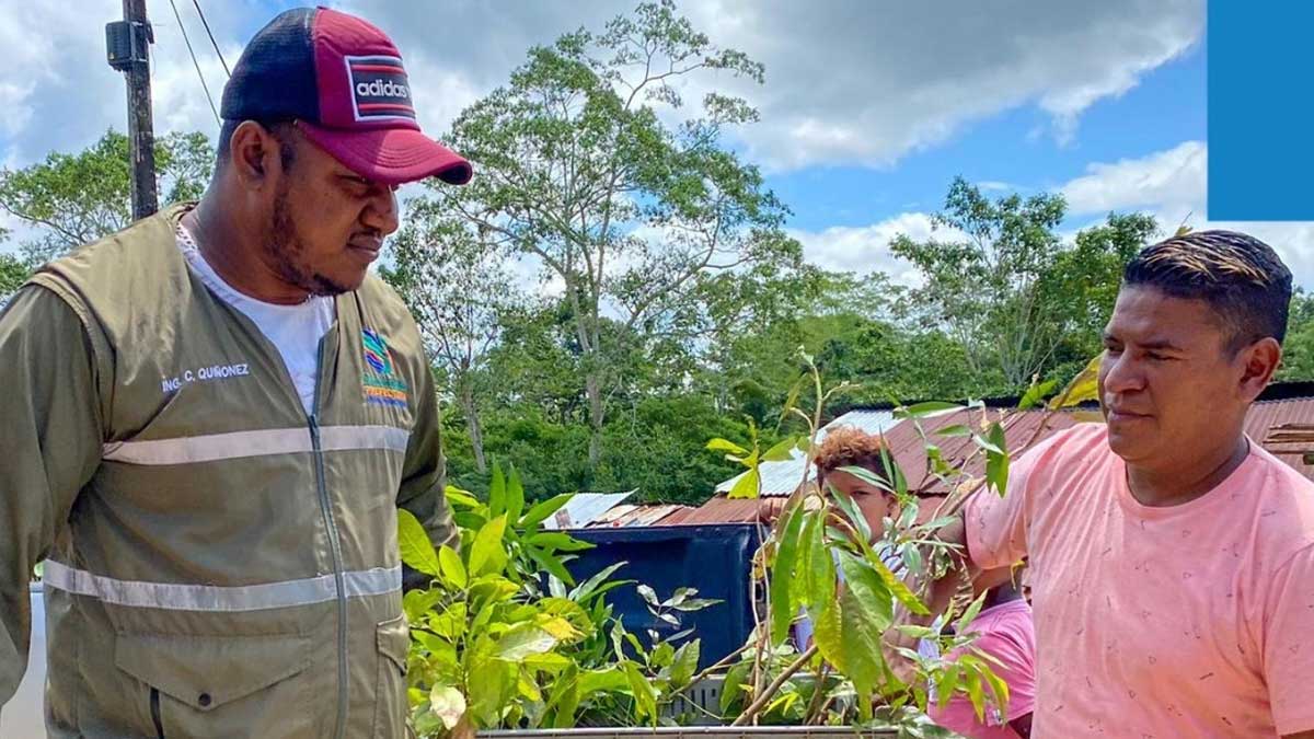 Prefectura realiza una reforestación en la comunidad La Boca