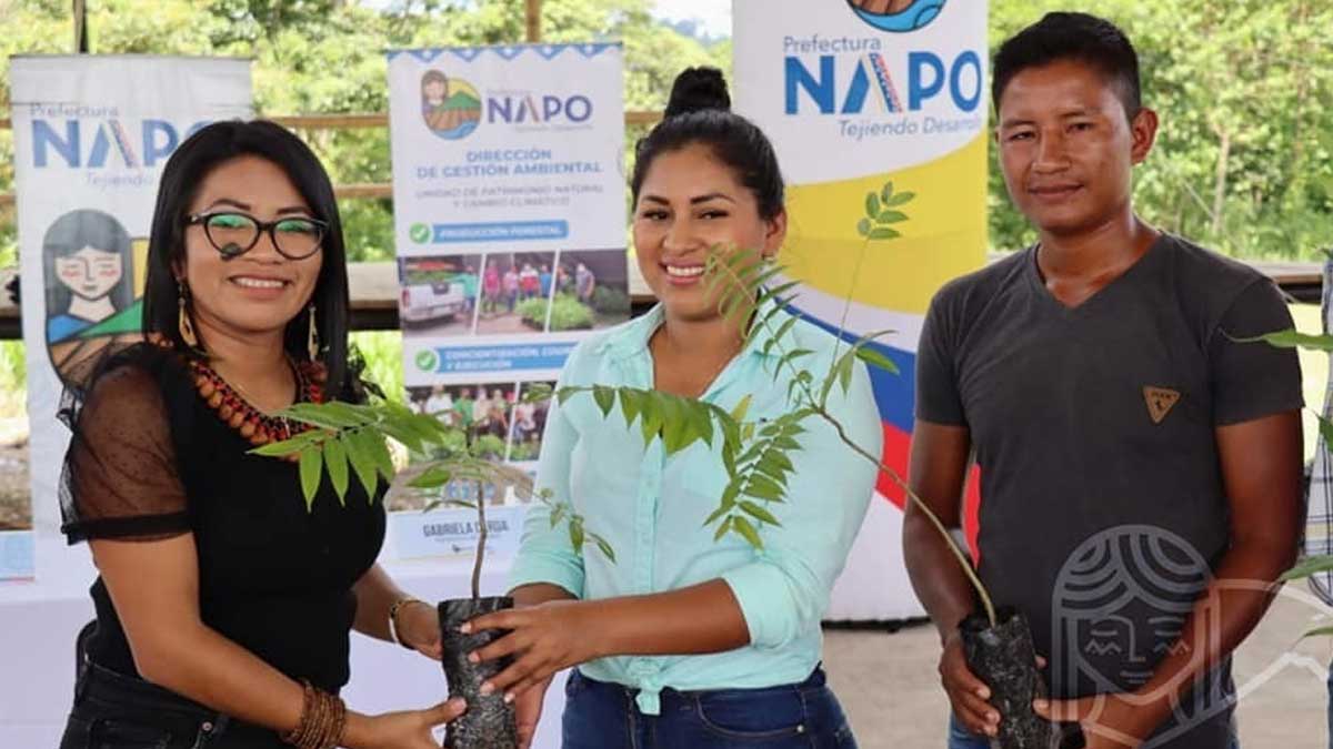 Se entregan plantas maderables con fines productivos en la comunidad Campana Cocha