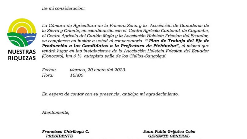 La asociación de ganaderos de la sierra y oriente realiza hoy viernes 20 de enero de 2023