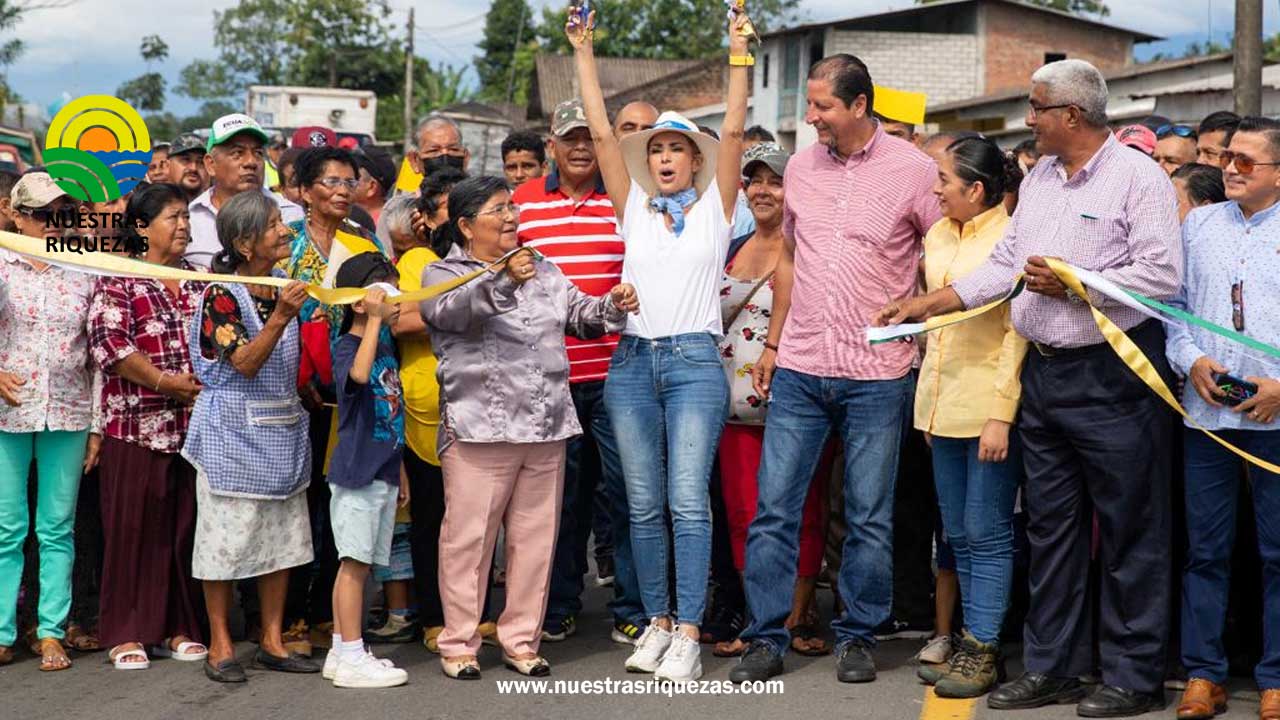 Susana González Prefecta del Guayas , inaugura la nueva vía Puente Payo – Marcelino Maridueña