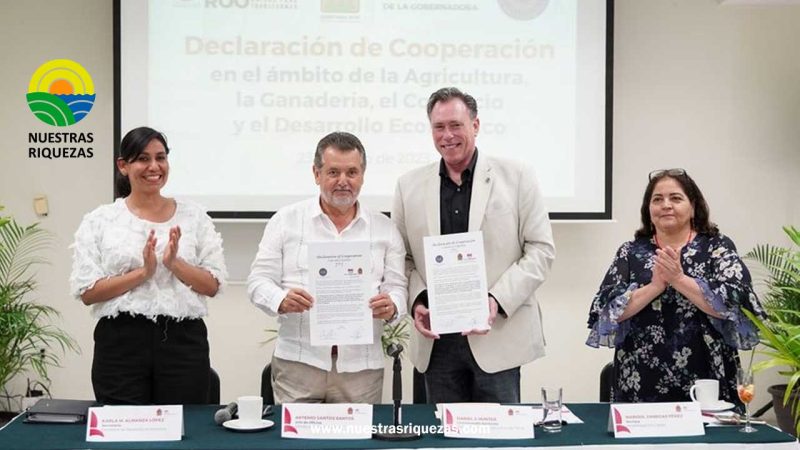 Quintana Roo y Texas firman acuerdo para impulsar la comercialización de productos agrícolas y combatir la carencia alimentaria