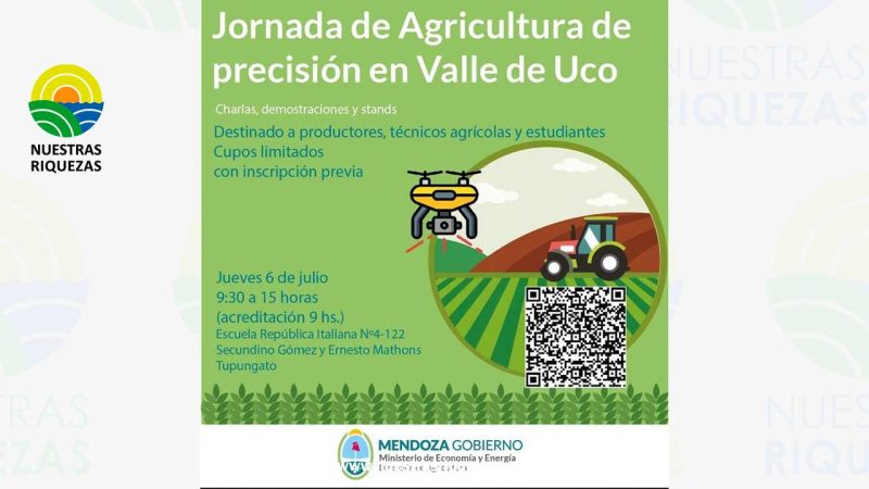Gobierno de Mendoza, en Argentina,  organiza jornada de agricultura de precisión en Tupungato