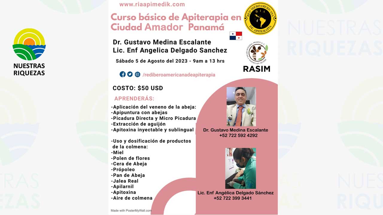 Invitados todos a  este interesante Curso de Apiterapia en Ciudad Amador Panamá
