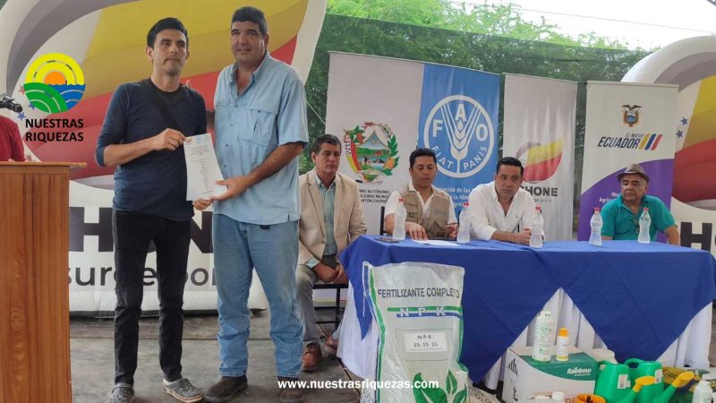 MAG en coordinación con FAO entregan insumos a pequeños productores agropecuarios de Chone