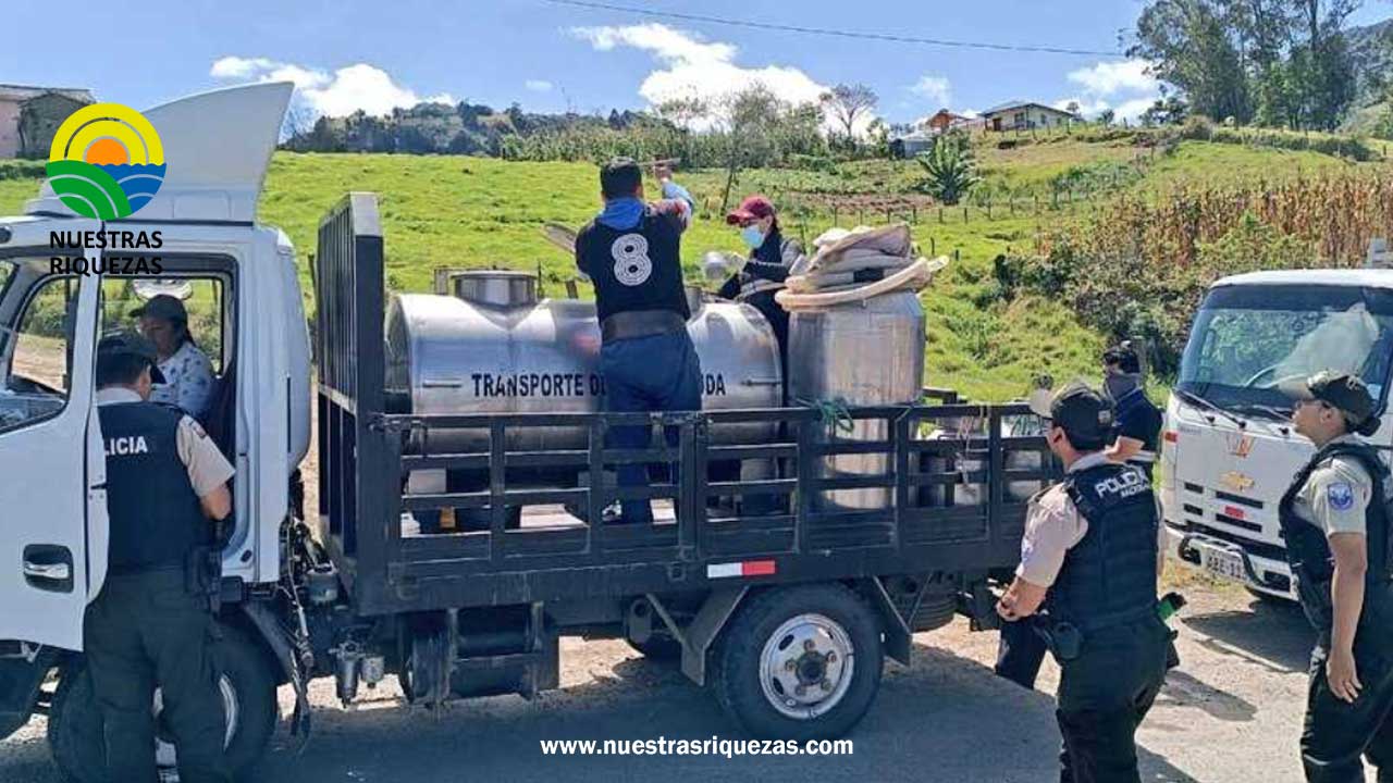 Operativo de control de precio y calidad de leche y derivados se realizó en San Fernando, Azuay