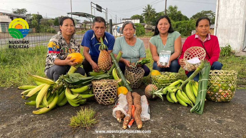 Agricultoras de Loreto, en Orellana, ofrecen canastas con productos agrícolas orgánicos