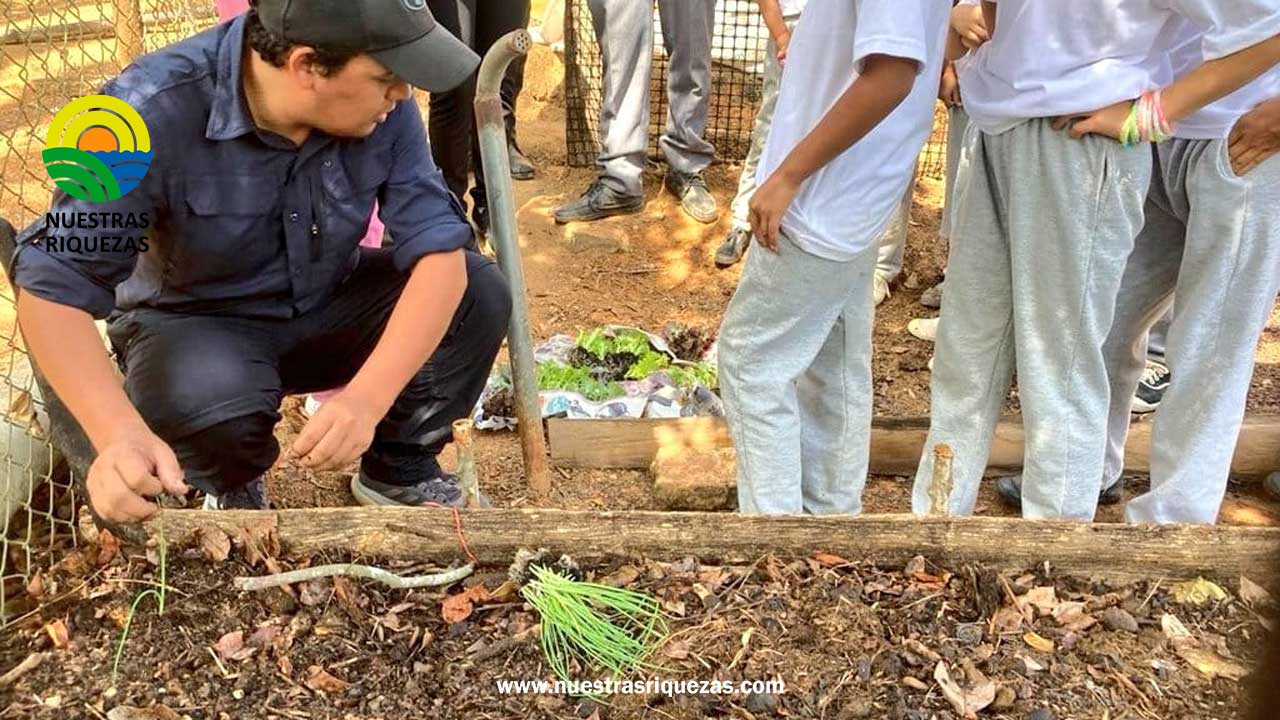 Estudiantes de Chaguarpamba aprenden a implementar huertos hortícolas