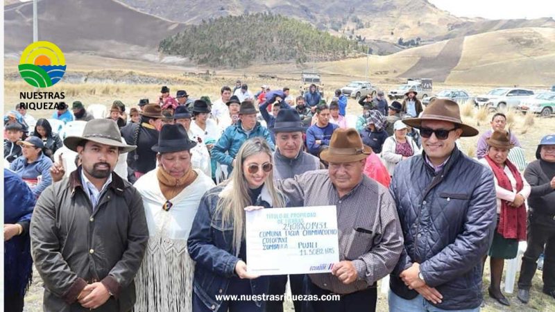 MAG entrega escritura comunal y fortalece la producción en Tigua Chimbacucho