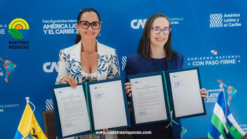 En el Foro Económico Internacional de América Latina y el Caribe, como parte de una agenda estratégica, la Prefecta Marcela Aguiñaga recibe asistencia técnica no reembolsable de $450.000 de la CAF, para la Mancomunidad por el rescate de la cuenca del río Guayas